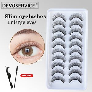 Strumenti per il trucco DEVOSERVICE Lashes 10 paia Ciglia finte naturali 3D Ciglia di visone sexy Estensioni Ciglia finte Faux Cils Trucco all'ingrosso 230403