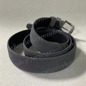 Premium Suede Leather Fashion Belt för män Kvinnors bredd 3,5 cm bälte julklappar med presentförpackning