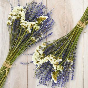 Decorative Flowers Dried Lavender Forget-me-not Natural Dry Bouquet For Vase Home Decor Wedding Party Gifts Floral Arrangement DIY Crafts