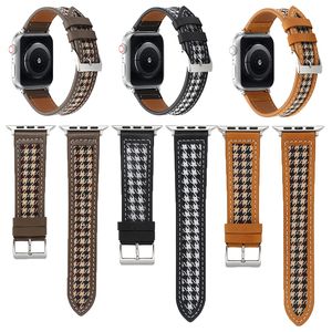 Designer Pu Leather Watch Band Smart Straps For Apple Watch Band Ultra 38mm 44mm 45mm Fashion Iwatch Band Series 8 9 4 5 6 7 Armband Watchband