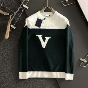 편지 패턴 승무원 목 땀 셔츠 니트 긴 소매 유니니스 코트 따뜻한 상단 남자 스웨터