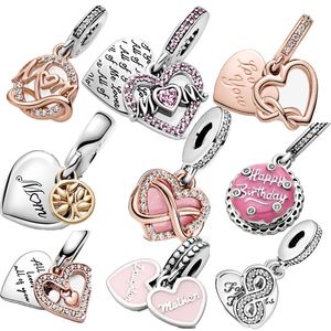 925 Silver Fit Pandora Original Charms Diy Pendant Women Armband Pärlor Armband Specialgåva på Mather Day Bästa gåva till mamma