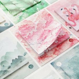 Sheets Sakura Sticky Notes Office Accessories Notepad Bokmärken Flamingo Diary Decoration to Do List School Supplies Memo Pad