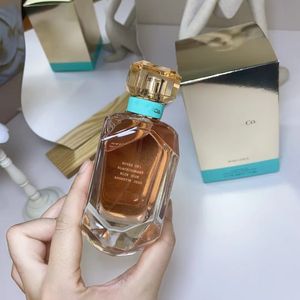 Todos combinam designer de luxo perfume de ouro rosa para mulheres diamante perfume forte fragrância duradoura perfume corporal perfume de alta qualidade