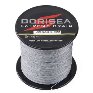 خط جديلة Dorisea 8 Strands 100m خط الصيد متعدد الصيد مضفر Extreme 6LB 10LB 20LB 30LB 60LB 80LB 100LB 200LB 300LB 230331