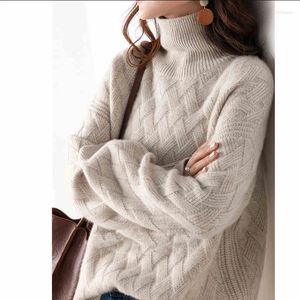 Maglioni da uomo Maglione allentato da donna Inverno Casual Chic Cashmere Oversize Pullover spessi Pullover Manica lunga femminile S-XL