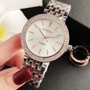 Women's Watches Contena Brand Luxury Watch 2023 Fashion s Stainless Steel Quartz Simple Elegant Ladies Reloj Mujer 231102