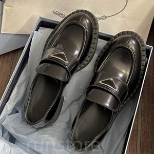 Mocassini da donna Scarpe Comfort Scarpe con plateau spazzolato monolito Sneakers piatte in gomma spessa Mocassino formale Scarpe oxford con suola spessa in vernice opaca ispessita