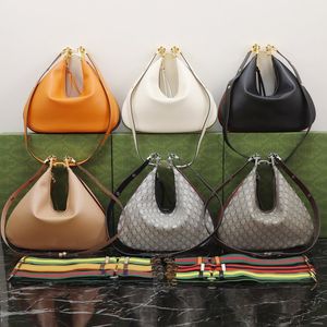 Bolsa de ombro de anexo Bolsa de couro de couro genuíno Bolsa de transmissão feminina Bolsa de hardware de ouro removível bolsa de bolsa de bolas de bolas de fita