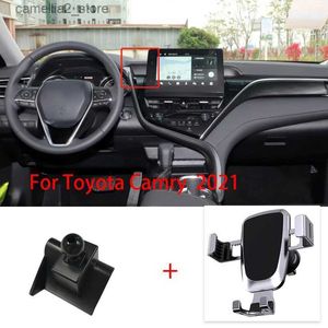 Car Holder Mobile Phone Holder For Toyota Camry 2021 Vent Mount Bracket GPS Phone Holder Clip Stand in Car Accessories Q231104