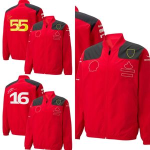 2023 f1 equipe vermelha jaqueta fórmula 1 homens solto zíper blusão casacos feminino primavera outono nova corrida moda casual jaqueta outwear