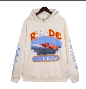 Meichhao Motorlu Baskı Erkekler ve Kadınlar İçin Saf Pamuklu Gündelik Hoodie Sweater