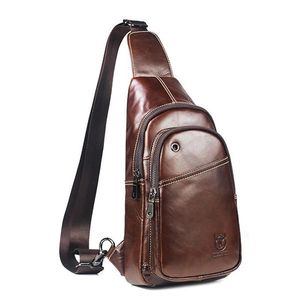 Bolsas de cintura Bullcaptain Buisness Casual Saco de couro genuíno Pacote de crossbod