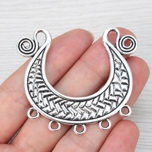 Hänge halsband 3 x tibetansk silver boho bohemia dubbelsidig stor anslutning charms hängsmycken för diy halsband smycken gör att hitta