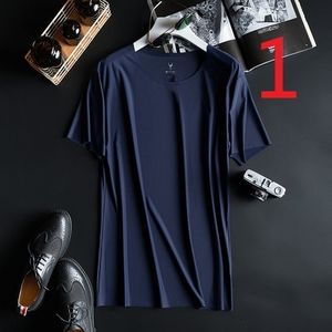 Mäns T-shirts Summer Men's Seamless Ice Silk T-shirt Chiffon Material Half Sleeve Thin Short Sleeve 230403