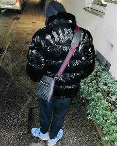 Trapstar London Trap Down Jacket Parka Uomo Donna Luxury Brand Piumino ricamato nero lucido