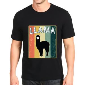 Erkek Tişörtleri Grafik Retro Kawaii Gömlek Llama Vintage Jersey Anime Top Mens Harajuku T-Shirt