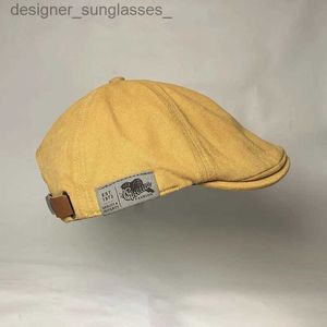 Stingy Brim Hats 2023 New Wearing Style Men Hats Berets British Western Style Ivy C Classic Woman Vintage Cotton And Linen BeretL231110