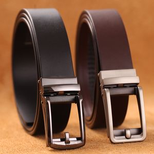 Cintos de alta qualidade de luxo de luxo cinturão de cinto de couro Belts homens fivela automática Business Busher Strap Cinturones HOMBRE Cinto 230403