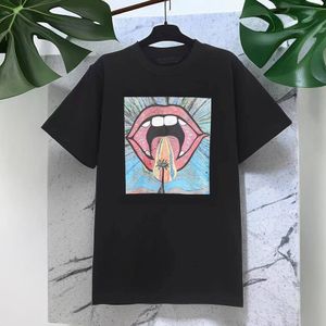남자 티셔츠 패션 럭셔리 브랜드 직접 인쇄 짧은 슬리브 티셔츠 캐주얼 힙합 거리 온라인 레드 봄 여름 유럽과 미국 플러스 사이즈 S-XL