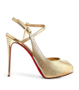 A114 Platform Women 2023 Top Sandal Red High Heel Alta Shoes Jenloves Leather Calkle Strap Peep Trole Clingback Gold-Slingback De S