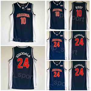 College Basketball Mike Bibby Jerseys 10 Arizona Wildcats University 24 Andre Iguodala Navy Blue Team Color Embroidery And Sewing For Sport Fans Breathable NCAA