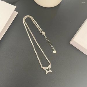 Gargantilha colar moda personalidade luz luxo temperamento linda borboleta corrente para mulher colares para mujer colar