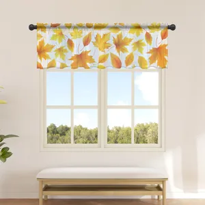 Vorhang Herbst Textur Sheer Vorhänge für Küche Café Halbkurz Tüll Fenster Valance Home Decor