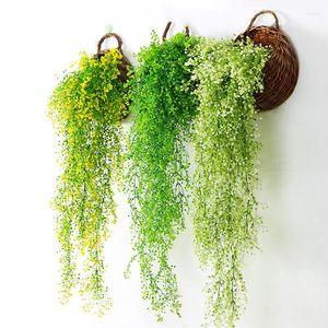 Decorative Flowers Artificial Plants Vines Wall Hanging Rattan Green Leaves Garden Home Accessories Ivy Fake Plant Wedding Party Decoration