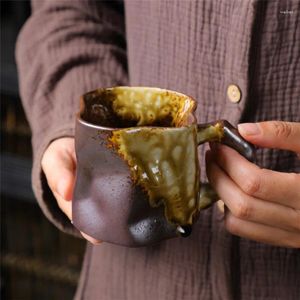 Muggar oregelbunden keramisk kopp hög utseende nivå kaffe retro mugg gränsöverskridande försörjning grov keramik