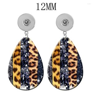 Brincos Dangle Mom Girls Gunflower 12mm 18mm Snap Button Drop Drop