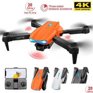 DRONES E99 Pro Mini Drone 4K HD 1080P WiFi Professional Aightange Camera FPV障害物回避rcヘリコプターQuadcopter Toys Gift dhptq