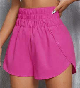 Roupa de ioga primavera e verão novo shorts feminino cintura alta elástico solto esportes casual feminino