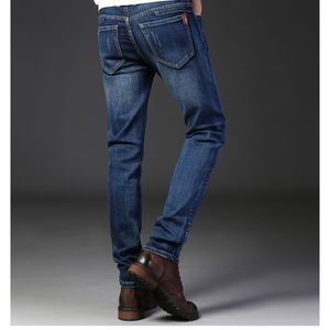 Mäns jeans affärsjeans case casaic stretch Men's high stretch plus size full längd rak denim byxor klaff fick blixtlås flygbyxor 230403