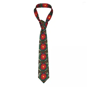 Bow -slipsar Anpassade mexikanska spanska broderier Blommor slipsar för män formella traditionella textilsilkbröllopsnattar