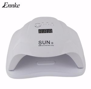 Sun X 54 W Nail Gel Dryer Machine UV LED -lampa för nageltork Professionell vit ljus Polsk maskin Fast Art Tools9865973