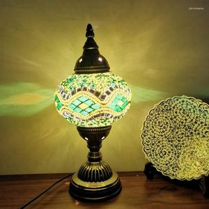 Tischlampen Antikes türkisches Kunsthandwerk Wohnzimmer Esszimmer Café El B Glasierte dekorative Lampe