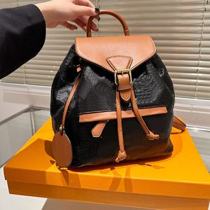 Torebki plecakowe kobiety Crossbody Bag klasyczne druki literowe zdejmowane paski na ramię wnętrze kieszonkowe duże plecaki torebki sznurkowe