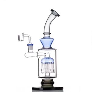 Dome perc tjockt glas Bong Hookahs Filter Heady Glass Oil Dab Rigs 14mm Female Joint Bongs Birdcage Percolator Water Pipes With Quartz Banger 10.5 