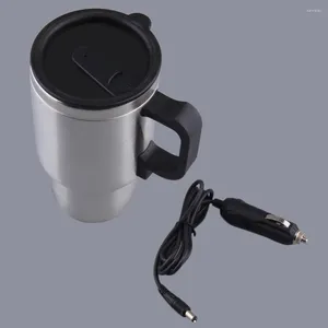 Suporte para bebidas copo de aquecimento de carro, chaleira elétrica 12v, copos aquecedores térmicos, acessórios para garrafa de água fervente, cabo de 500ml