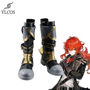 Catsuit Costumes Game Genshin Impact Diluc Ragnvindr Cosplay Shoes Halloween Party Fancy Boots Custom Made