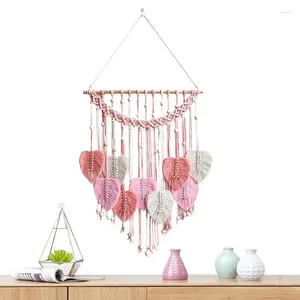 Tapissries macrame wall blad vävd tapestry tofsels dekoration handgjorda estetiska tofs lämnar bohemisk chic dekor för