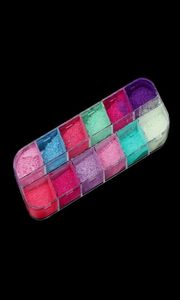 Nail Glitter 12 Grids Chrome Powder Dipping Shimmer Dust Colorful Pigment Rubbing Pearl For Art Decorations7028554