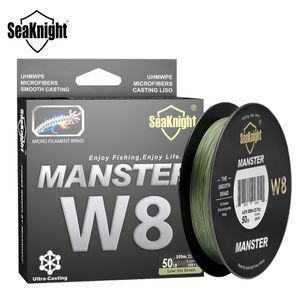 Линия косичка Seaknight Monstermanster W8 Fishing Line 150M 300M 500M 8 Strands Плетеная рыболовная линия Multifilament PE Line 15 -100LB 230331