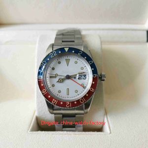 2 kolorowe męskie zegarek najwyższej jakości A2836 Vintage 40 mm GMT 16710 Mat Dial Red Blue Pepsi Watches Sapphire Eta 2836 Mocne