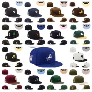 Fitted hats Designer size Newest Colors Baseball Fitted Caps Brown Black Color Chicago All Teams Sport 2023 World Patched Full Closed stitched Letters hats mix order