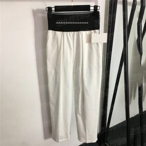 Pantaloni da donna Pantaloni della tuta Pantaloni con fettuccia a lettera Pantaloni sportivi casual slim elasticizzati a vita alta