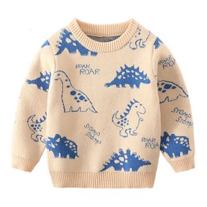 Barnens runda nacke Autumn and Winter Children's Clothing Korean Version Boy's Foreign Cartoon Sweater Baby Warm Top 8521