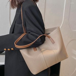 Kvällspåsar shoppingväska hög kapacitet affärer kvinnors pu läder axel lady topp handväska messenger sling hobo satchel handväska