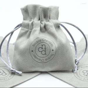 Мешочки для ювелирных изделий с персонализированным логотипом, хлопковые фланелевые сумки премиум-класса, небольшая упаковка для ювелирных изделий на шнурке